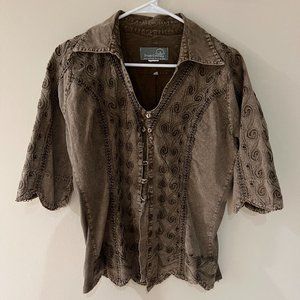Vintage button down top